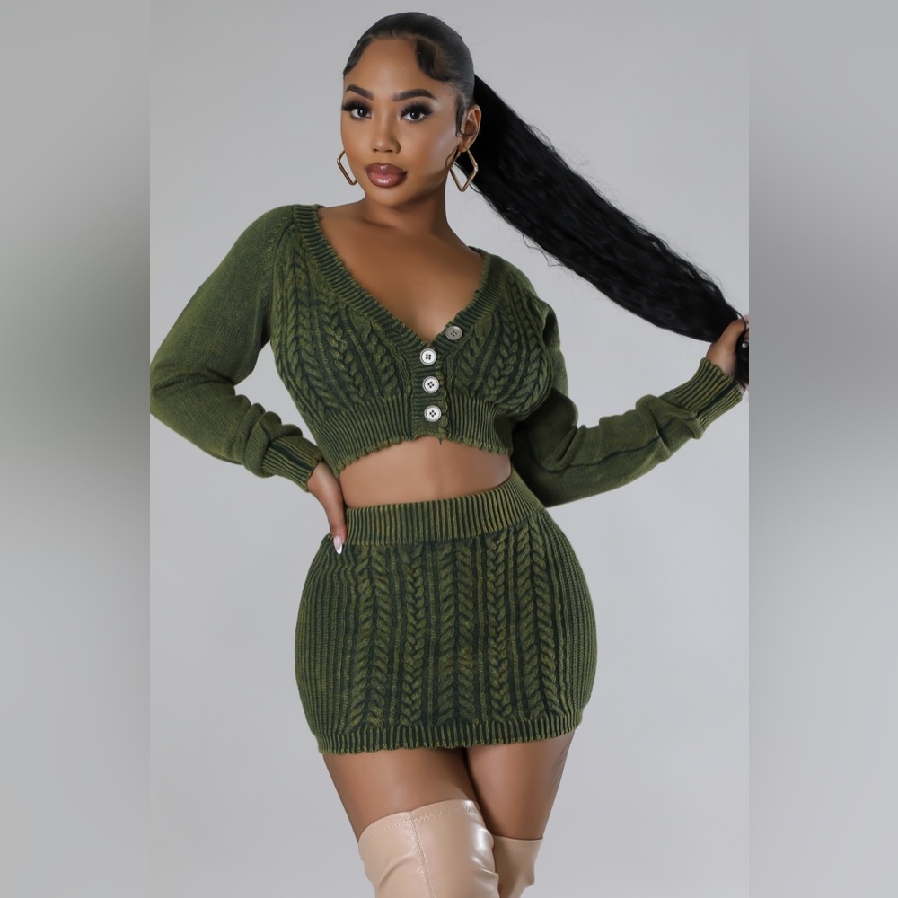 Cozy Knit Green Fall Set